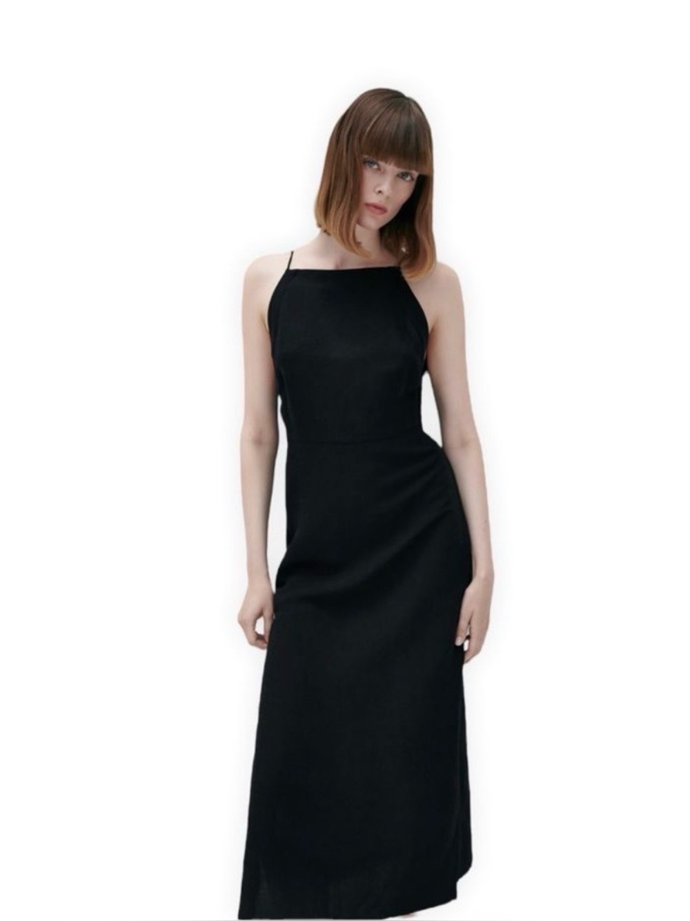 ZARA Women | Black | LINEN BLEND DRESS